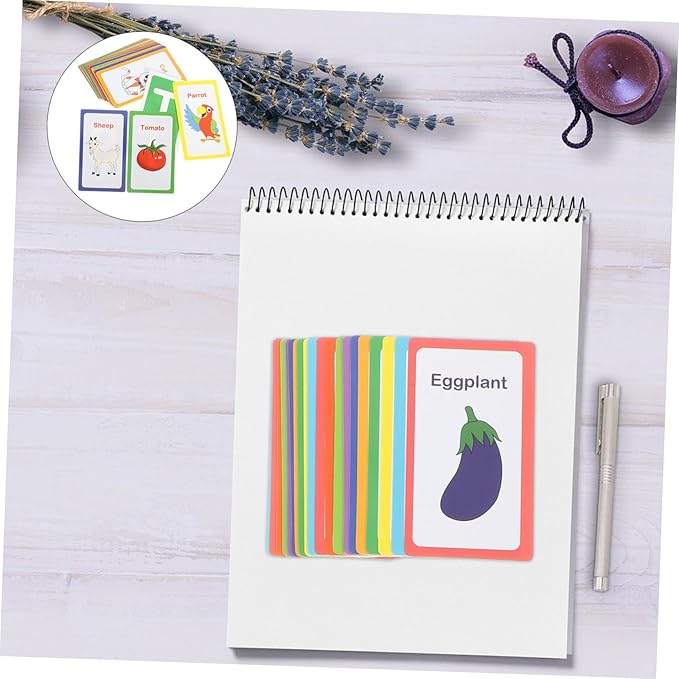 BESPORTBLE Learning Flash Cards Bright Alphabet Cognition for Early Education with Paper and Portable for Interaction