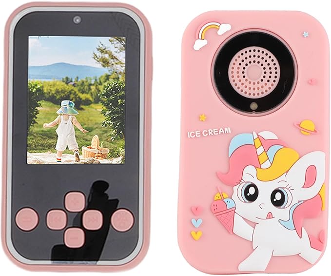1080P, High Definition 48MP Digital Camera Camera 2.4inch Display Multifunctional Music Player Electronic Books for Child Imagination (Pinkish)
