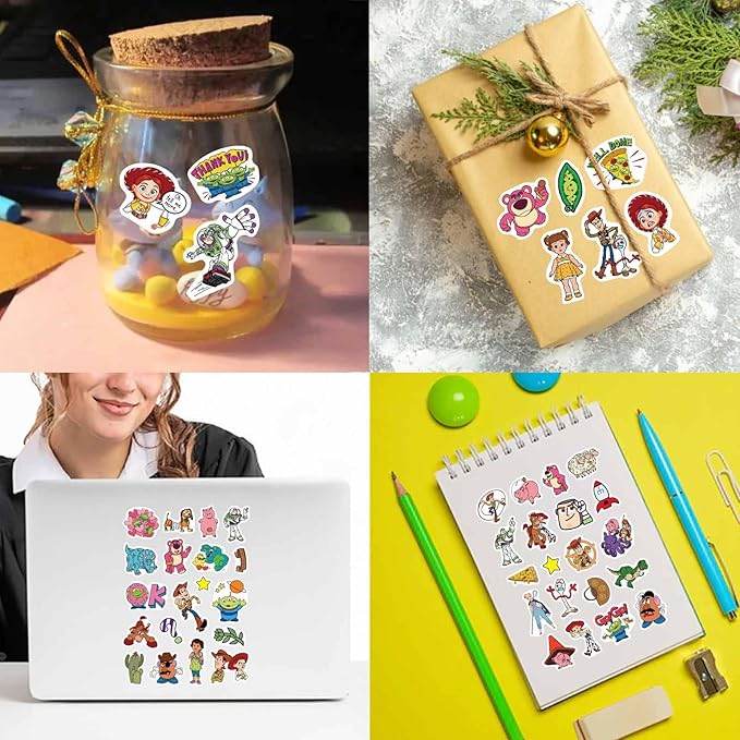 Toy Inspired Stickers, Scrapbooking, 32 Different Sheets, Teacher Reward Stickers Prizes, Toy Inspired Themed Birthday Party Favors Supplies,Recommended Age 18 (Style A)