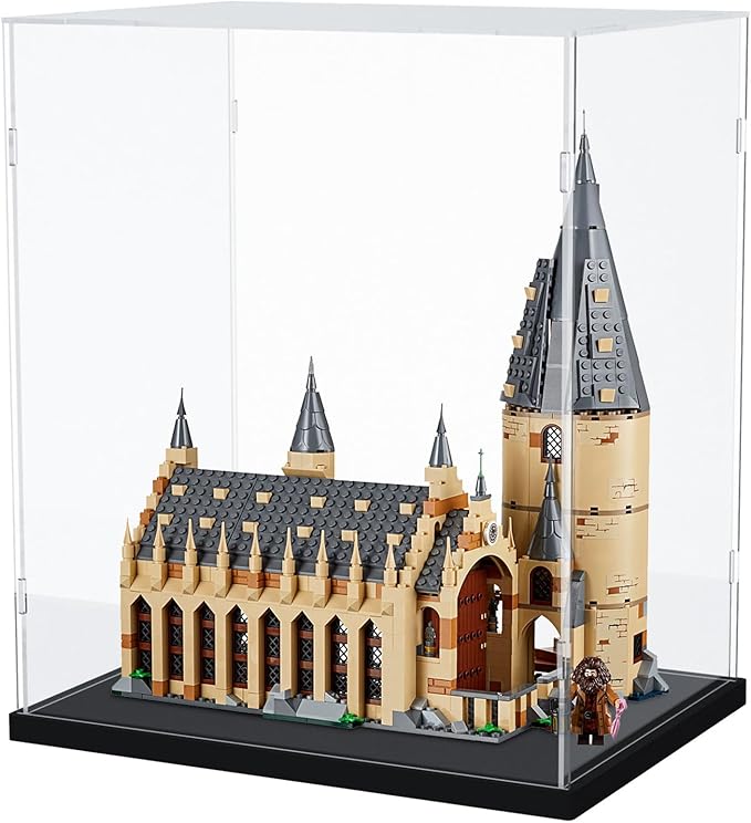 DuvinDD Assemble Acrylic Display Case for Collectibles Countertop Clear Lego Display Box Dustproof Protective Acrylic Boxes for Display Action Figure Toys Showcase with Thick Base (13.7x9.8x15.7inch)
