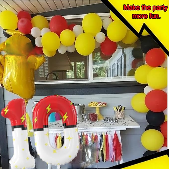 40 Inch Giant Red and White Cartoon Theme Number Foil Balloons - Large Number 0 Balloons Animation for Kids' Birthday Anniversary Party Decorations Supplies (Numbers 0-9 Available)