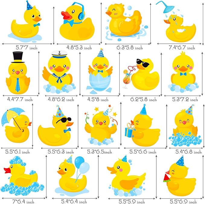 Rubber Duck Hanging Swirls 20Pcs Duck Birthday Party Hanging Decorations Rubber Duck Ceiling Swirls Duck Party Streamers for Duck Themed Baby Shower Birthday Party Supplies