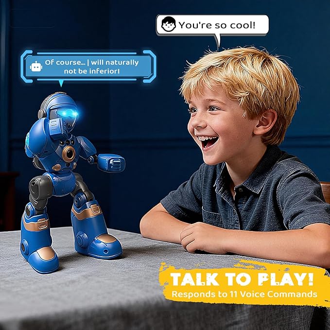 Robot Toys for Kids 3-8: Remote Control Robot with Talking, Programmable, Voice Recording, Singing, Dancing & Gesture Control - Gifts for Smart Kids - RC Interactive Toys for Boys & Girls