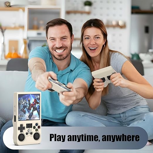FIOPAZ for R36MAX Silicone Protective Case, Soft Skin for R36 MAX Retro Handheld Game Console Accessories, Anti-Scratch Washable Only for R 36 MAX Sleeve with Lanyard (OffWhite)