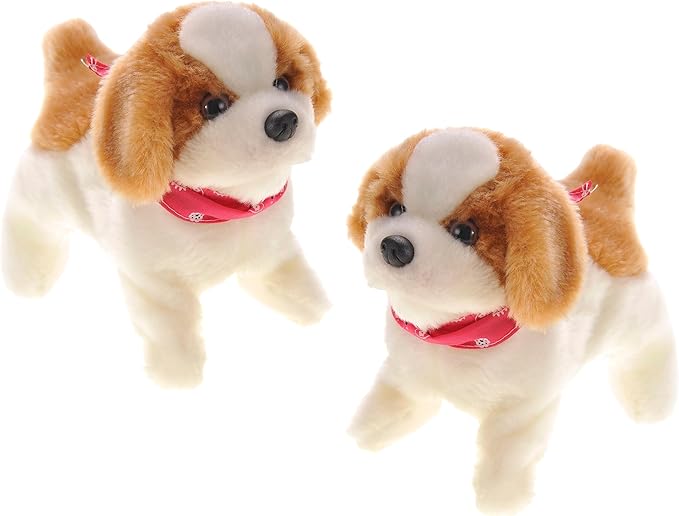 PowerTRC Cute Somersault Little Puppy | Barks, Sits, Walk, and Flips | Pet Toy Dog (2 Packs)