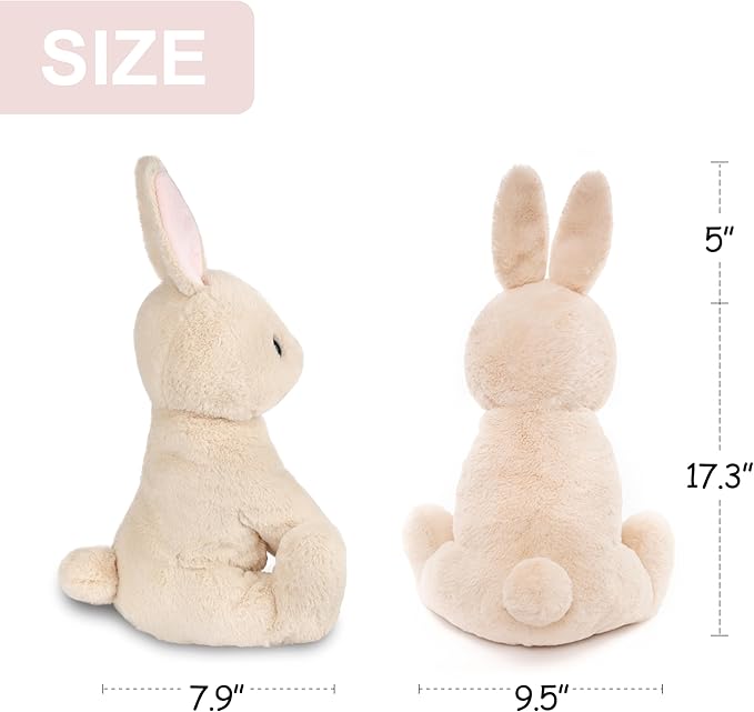 17.3-Inch Rabbit Bunny Stuffed Animal Plush Toy for Kids, Boys, Girls, Babies - Perfect Birthday, Easter, and Christmas Bedtime Gift