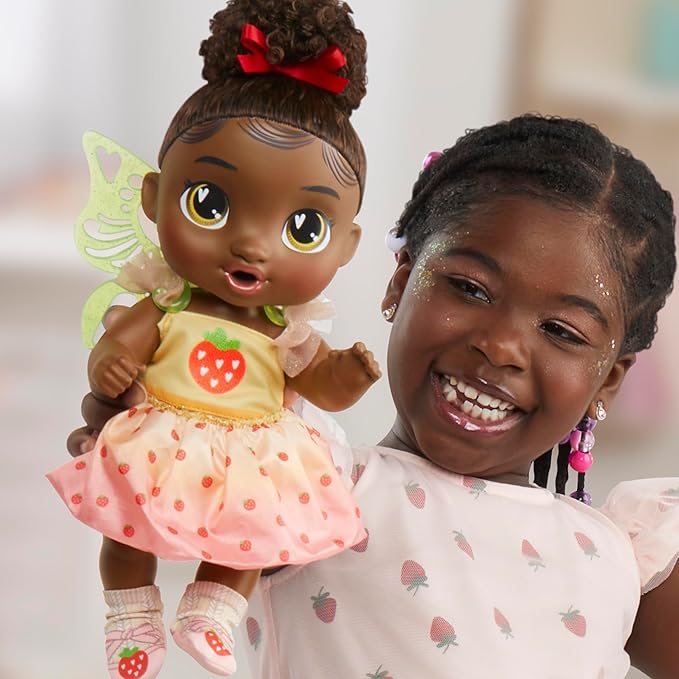Baby Alive Fairy Fashions Berry Boo Doll with Clothes Accessories, Black Hair, 11 Inches, Toys for 3 Year Old Girls and Boys & Up (Amazon Exclusive)