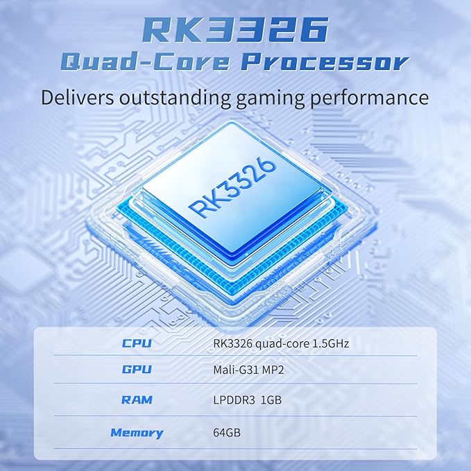 G350 Retro Handheld Game Console , 3.5 Inch IPS Screen Linux System Built-in 64G TF Card 4371 Games Preloaded Handheld Game Console 3200mAh Battery(Transparent Black)