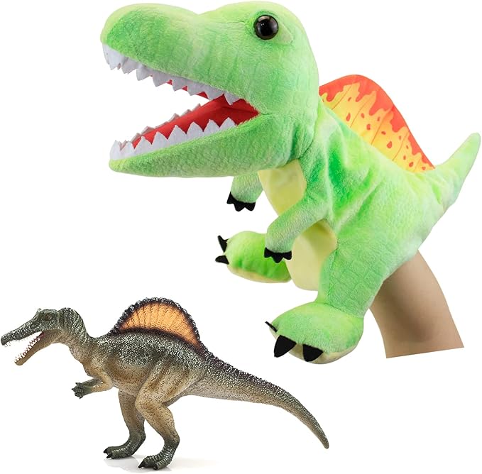 Dinosaur 10 Set Moderate Size Hand Puppets for Kids, Dinosaur Hand Puppets, Plush Puppet, Stuffed Hand Puppet, Dinosaur Toy, Puppet Story Toys, Dinosaur Toys for Kids