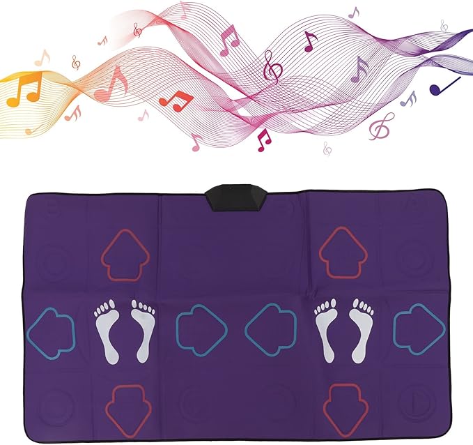 flexman Dance Mat for Kids and Adults, Double User TV Wirelessly Dance Mat with HD AR Camera 2 Remote Control, Musical Electronic Non Slip Dancing Step Pad for Home Gyms