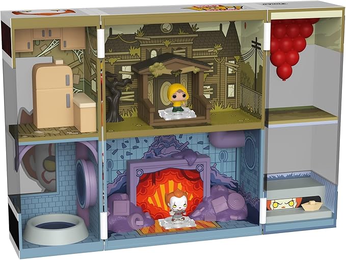 Funko Bitty Pop! Bitty Boxes: IT - Funhouse Playset with 2 0.9 Inch (2.2 Cm) Tiny Mini Figures - Collectable Display Case with Interior Scene and Storage - Gift Idea - Official Merchandise