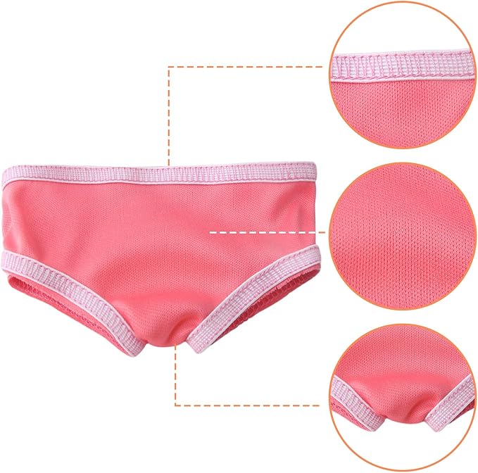 6 Pairs Doll Underpants Accessories Underwear Diapers for 16-18 Inch Baby Dolls, Doll Clothes Compatible with Most Brands 18" Dolls