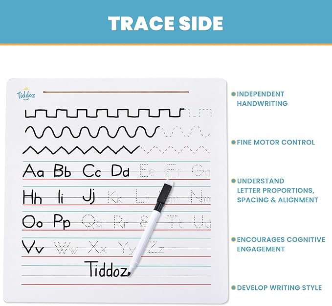 Learn ABC, Reading & Handwriting with Maze&Trace 3in1 Montessori Educational Wooden Board Toy & Flashcards with 100+ Sight Words for Boys & Girls Age 2 3 4 5 6 STEM & Fine Motor Skills Growth