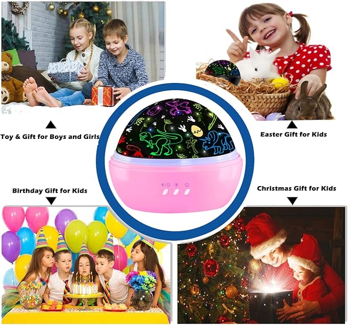 Dinosaur Toys for Girls,Dino Projection 2 in 1 Car Toys for 2-10 Year Kids,Easter Toy Chirstmas Xmax Birthday Gifts