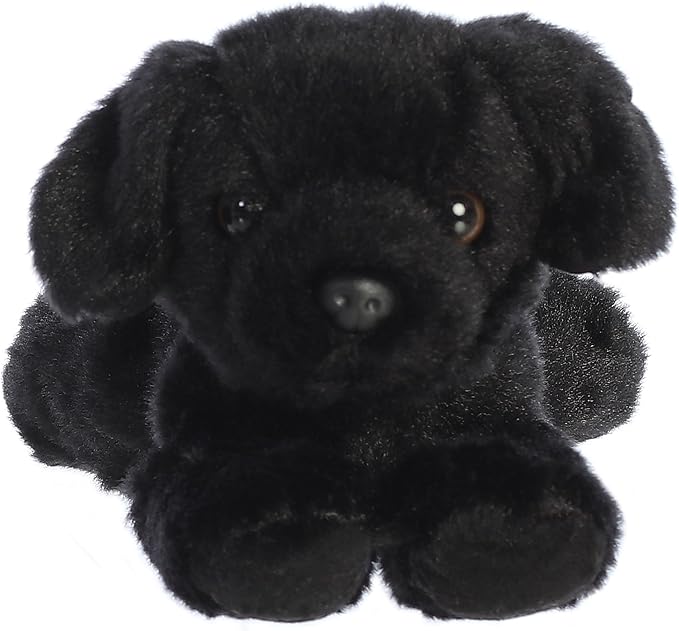 Aurora® Adorable Mini Flopsie™ Blackie™ Stuffed Animal - Mini Companions Ready for Playful Adventures - for Kids All Ages, Toddlers, Adults, and Families - Black 8 Inches