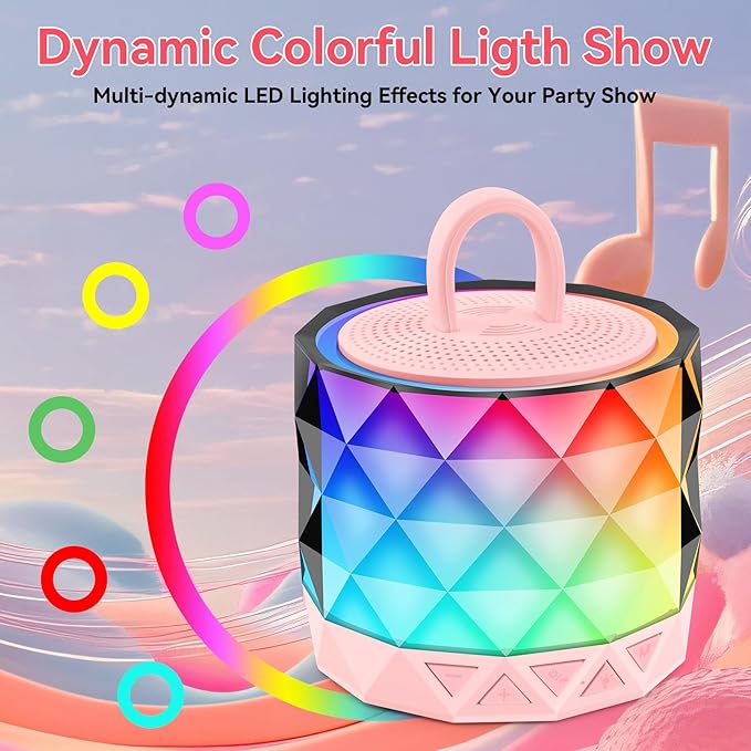 Karaoke Machine for Kids, Toys for Ages 3-12+ Year Old, Portable Bluetooth Speaker with Wireless Microphone, Birthday Easter Gifts for 3 4 5 6 7 8 9 10 11 12+ Year Old Girls Boys Toddler (pink1)