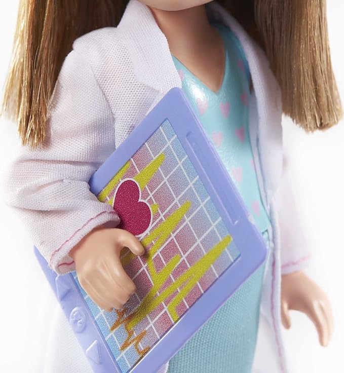 Barbie Playset with Brunette Chelsea Can Be Doctor Doll & Accessories Including Clipboard, Medical Tools & Bandage Stickers