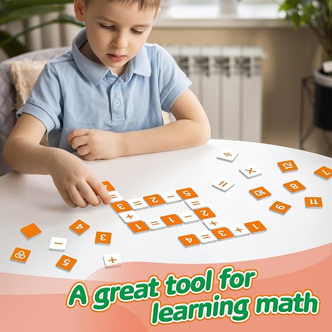 Math Manipulatives & Flash Cards - Addition, Subtraction, Multiplication & Division Learning Games for Kids - Travel & Homeschool Must Haves