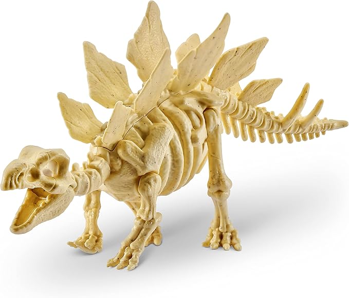 Robo Alive Dino Fossil Find - Stegosaurus by ZURU Excavate Dinosaur Fossils Digging Kit Collectible Toy with Slime, Multi-Color, Small