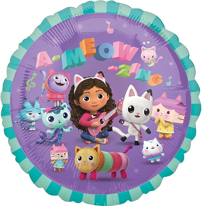 Gabby's 8th Birthday Party Supplies Cats and Dollhouse Balloon Bouquet Decorations