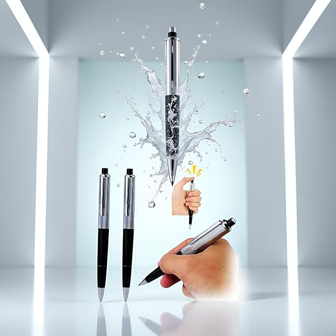 2 Pieces Shock Pen Prank, Silver, Interesting Surprising Prank Items, Lightweight Shocking Practical Joke Shock Pen Toys for Outdoor Novelty and Gag Games