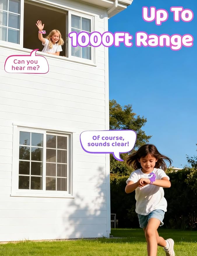 Vvinca Walkie Talkies for Kids 2 Pack -Unicorn Toys for Girls 3-12 Year Old Birthday Gift, 1000FT Long Range Camping Outdoor Games, Christmas Stocking Stuffers for Girls