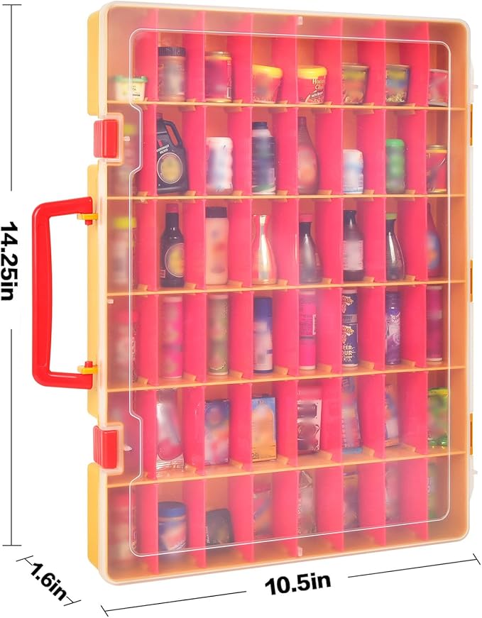 Case Compatible with 5 Surprise for Mini Brands Toys Series 1-4 Mystery Capsule Storage, for Mini Mart Collection Organizer for Collectibles(Case Only) (Brown)