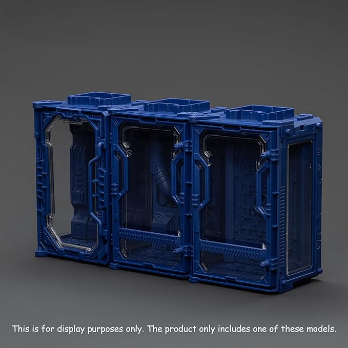 JOYTOY 5'' Display Box,Action Figures Display Case - Individual Soldier Hangar Display Case - Abyssal Blue A - Dustproof Collectibles Box Ages 15+