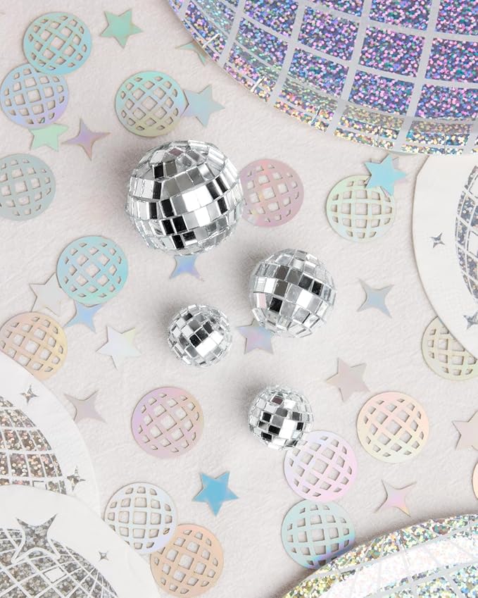 xo, Fetti Disco Ball Mini Cake Topper - 4 Pieces | Eras Birthday Supplies, Bday Cake Decoration, Last Disco Bachelorette Party