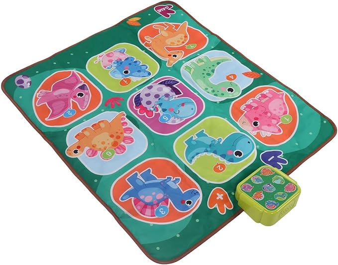 Pilipane Musical Dance Pad Electronic Dance Mat Adjustable Lighting Educational Collapsible Soft Dance Pad for Kids Adults Home Living Room Entertainment Plastic Polyester Material