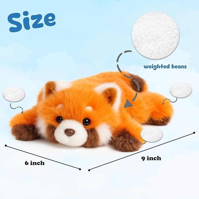 Adorable Red Panda Stuffed Animal Soft Plush Red Panda Plush Toy Cute Birthday Gifts for Kids Adults