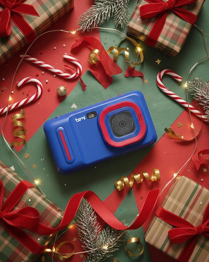 Kids AI Digital Camera with WiFi, 4" IPS Touch Screen, Photo Recognition & Dual Lens, 1080P HD Video Selfie, Educational Learning Toy for Boys Girls Ages 3-12, Christmas Birthday Gift Blue