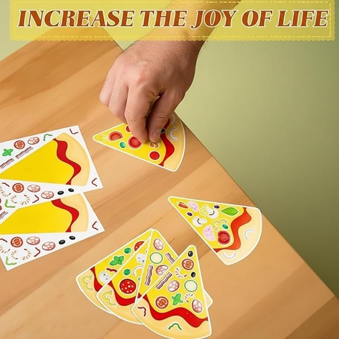 Zonon 48 Sheets Make a Pizza Stickers, Make Your Own Pizza Stickers Crafts Party Supplies Turtle Party Decorations Turtle Favors for DIY Arts Birthday Games Family Night