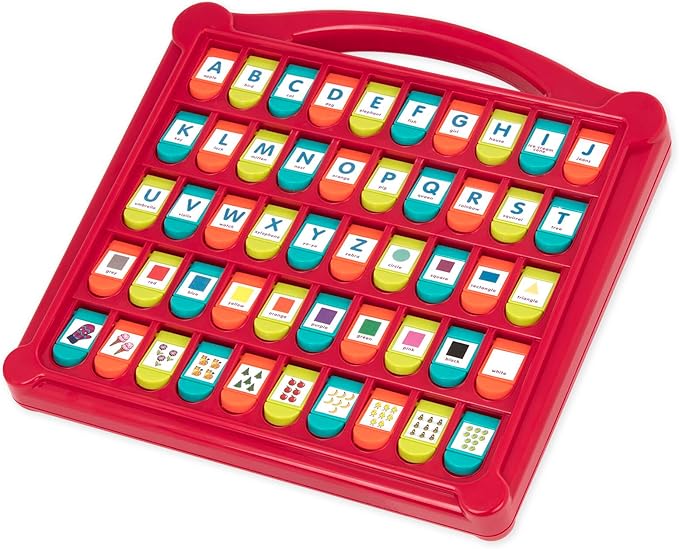 Battat – Pop – Up Alphabet – 50 Letter & Picture Flaps – Shapes, Colors & Letters – Educational & Learning Toys – 3+ Years– Hide & Seek Alphabet