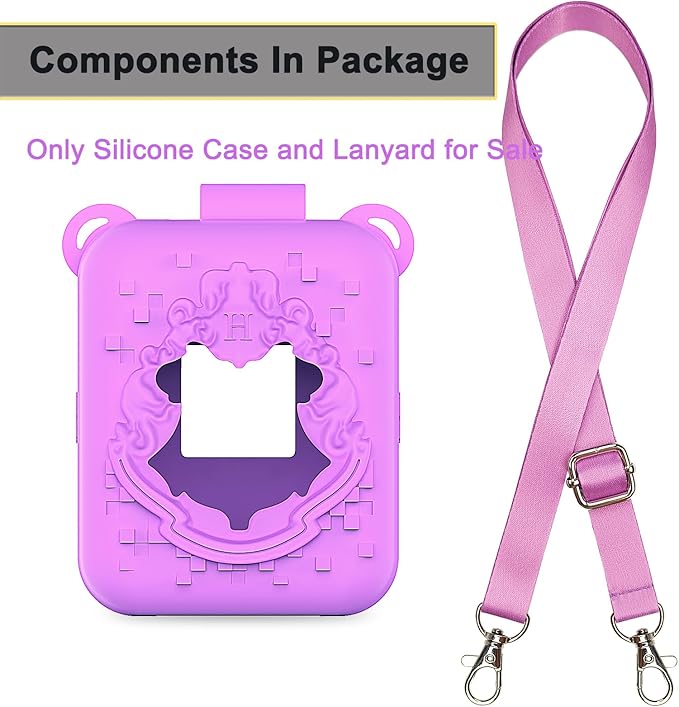 Silicone Case for Bitzee Harry Potter Interactive Digital Pet, Protective Cover for Harry Potter Bitzee Virtual Electronic Pets Accessories (Purple Case)