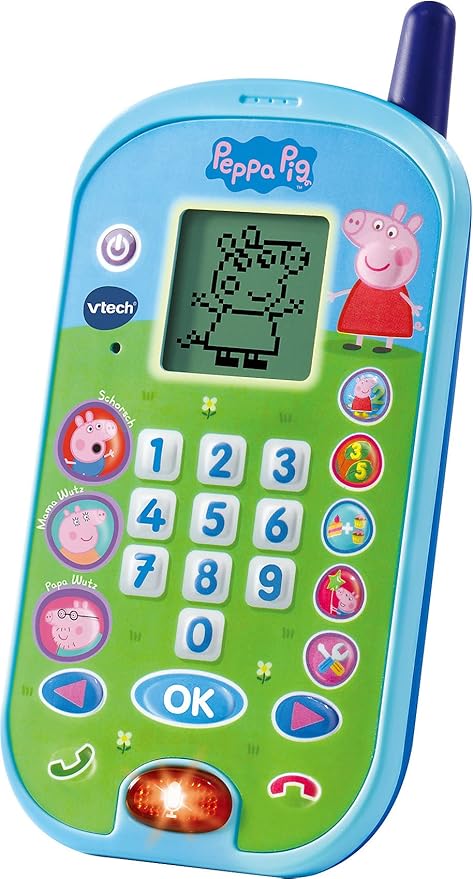 VTech Peppas Learning Phone - with Original Voices from The Peppa Pig Series and Exciting Educational Games - for Children Aged 2-5 Years