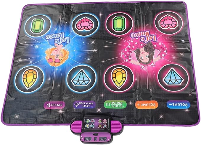Yoidesu 2 Player Dance Pad, Challenging Levels Electronic Dance Mat for Kids