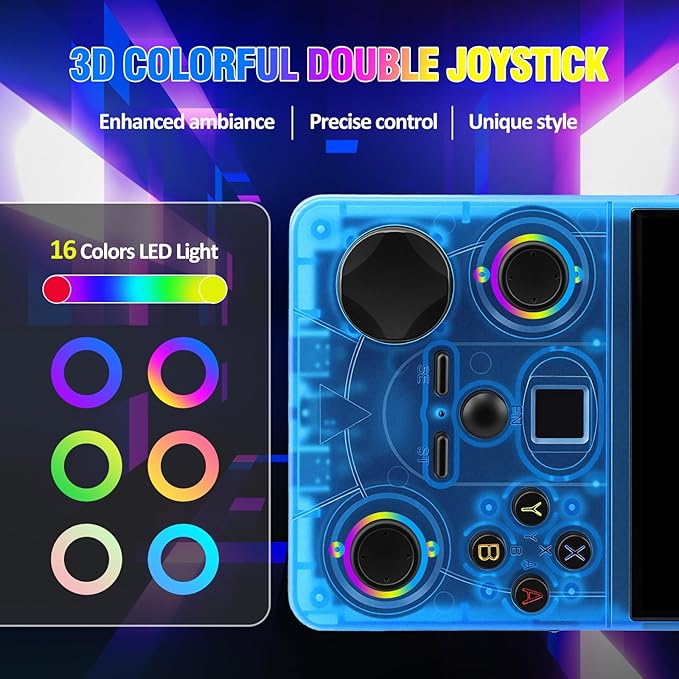 DC40V Retro Handheld Game Console - 4.0 Inch Retro Gaming Console with Preloaded 20,000+ Classic Games, Open Source Linux System, Built-in 64G TF Card, Portable Pocket Hand Held Video Game
