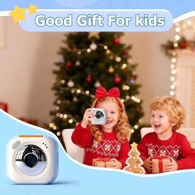 Upgrade Kids Selfie Camera, Christmas Birthday Gifts for Boys Age 3-9, HD Digital Video Cameras for Toddler, Portable Toy for 3 4 5 6 7 8 Year Old Boy Blue