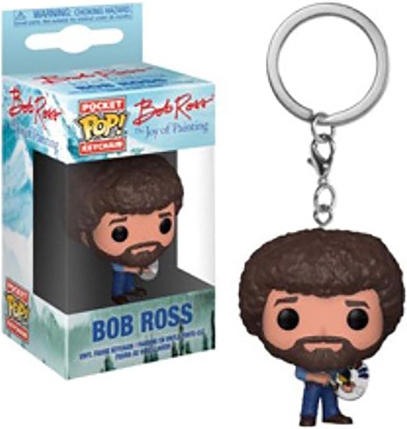 Funko POP! Keychain: TV Bob Ross Collectible Figure, Multicolor