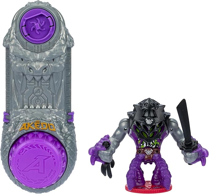 Legends of Akedo Ninja Bosses, Web Weaver, 3" Tall Battling Action Figure with 360˚ Blade Defense & Attack Spin Action, Double Defense Armor That Pops Off When Struck, 4 Ninja Bosses to Collect