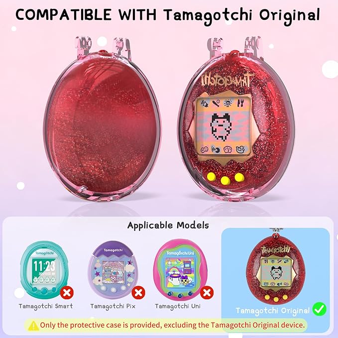 Case for Tamagotchi Original, Transparent Cover Case Compatible with Tamagotchi Original Electronic Pet Accessories, Drop - Resistant & Scratch-Proof