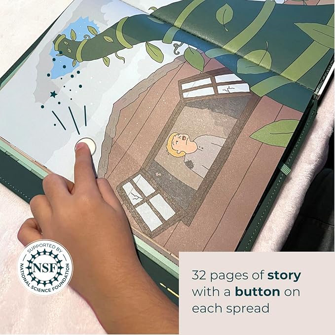 Cali’s Books Jack and The Beanstalk - infinibook Reader Recordable Storybooks for Kids, Customizable Interactive Audio Book Reader for Toddlers, Educational Screen-Free Toy