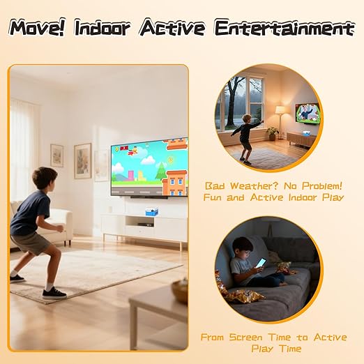 KINHANK MotionX - Motion Sensing Game Console for Kids&Families with 40 Games + Ongoing Updates – No Subscription Required, Plug&Play, Compatible with TV/PC, Perfect for Game Nights, Parties & Gifts