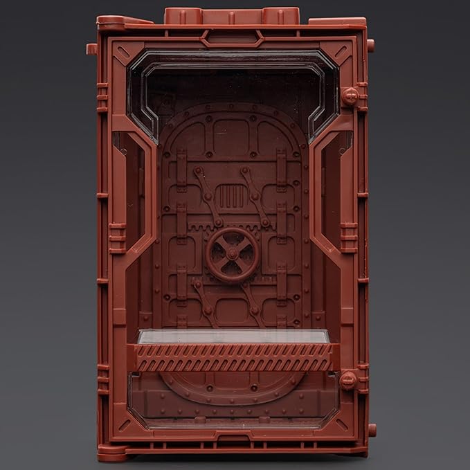 JOYTOY 5'' Display Box,Action Figures Display Case - Individual Soldier Hangar Display Case - Blazing Red B - Dustproof Collectibles Box Ages 15+