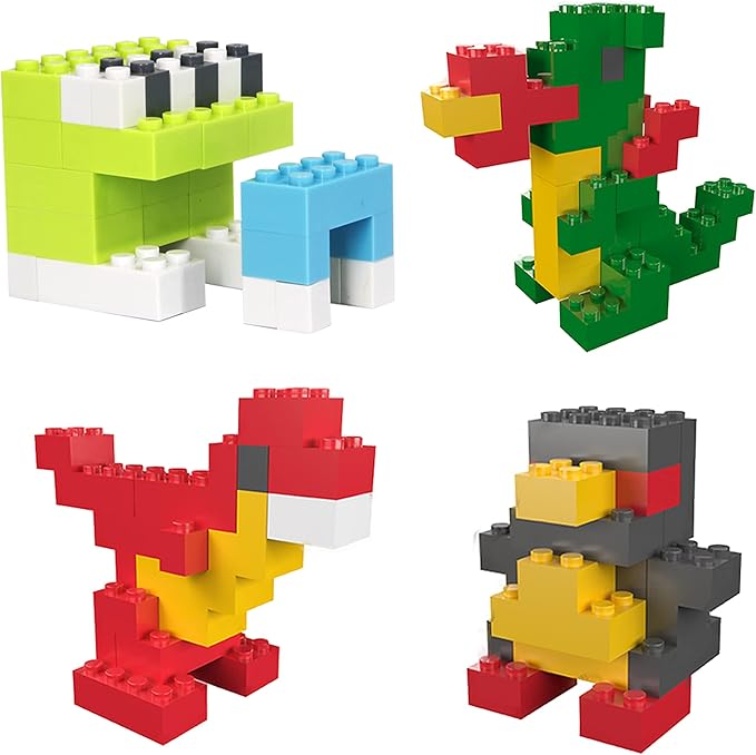 PicassoTiles 1250 PCs Educational Building Block Bricks Tile Set Creative Shapes to Enhance Imaginative Play Unique Set to Characters Learning STEM Toys Washable for Learning Education Ages 3+ PBS1250