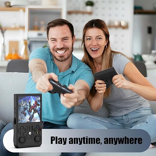 FIOPAZ for R36MAX Silicone Protective Case, Soft Skin for R36 MAX Retro Handheld Game Console Accessories, Anti-Scratch Washable Only for R 36 MAX Sleeve with Lanyard (Black)