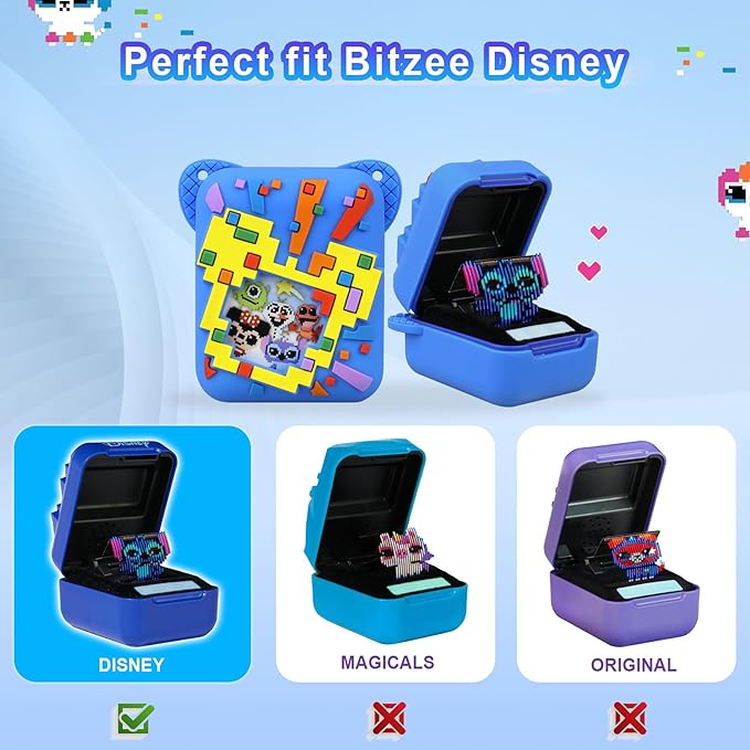 Canboc Silicone Case for Bitzee Disney Interactive Toy Digital Pet, Protective Skin Cover for Bitzee Virtual Electronic Digital Pet Kids Disney Toys, Blue (Case Only)