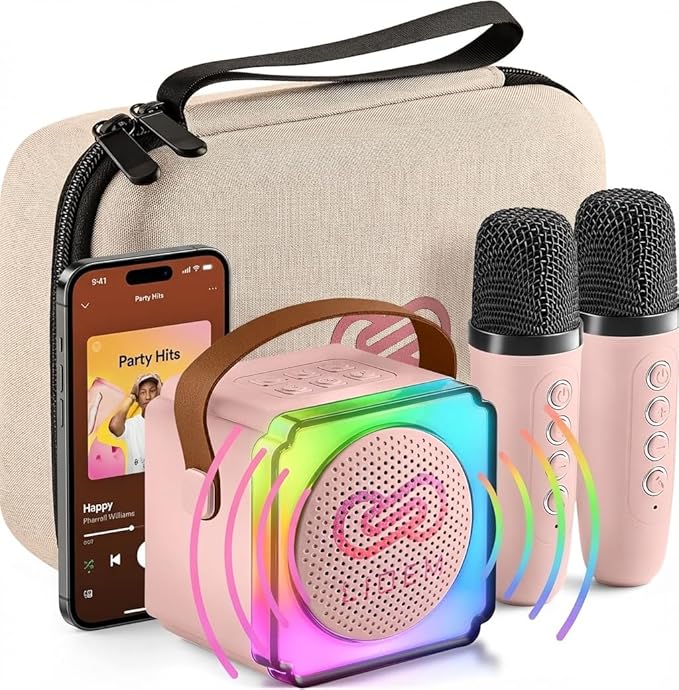 Karaoke Machine for Kids (1, Pink)
