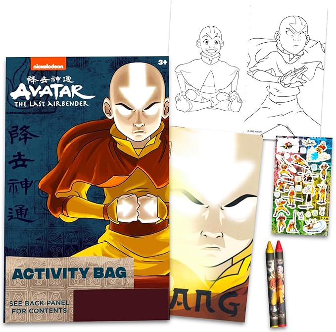 Nickelodeon Avatar the Last Airbender Birthday Party Favors Set - Bundle with 24 Avatar Play Packs | Mini Coloring Books, Stickers, and More for Goodie Bags | Avatar Party Supplies
